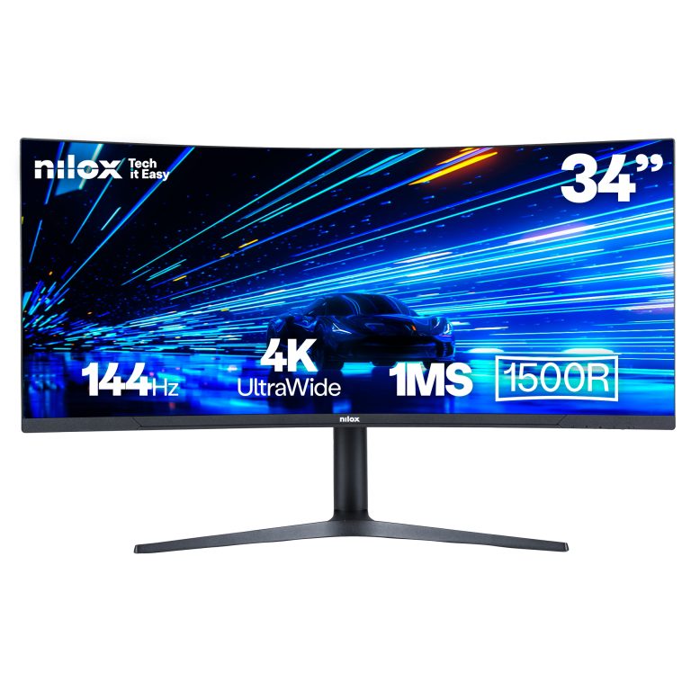 Nilox MONITOR 34″ NXM344KD11 ULTRAWIDE 4K CURVO 144HZ 2HDMI 2DP 1MS MMDIA