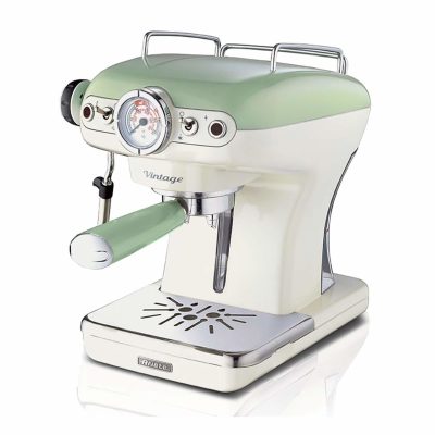 Ariete 1389 Vintage Espresso Coffee Machine – Espresso coffee machine for ground coffee or ESE pods, in a pastel green colour