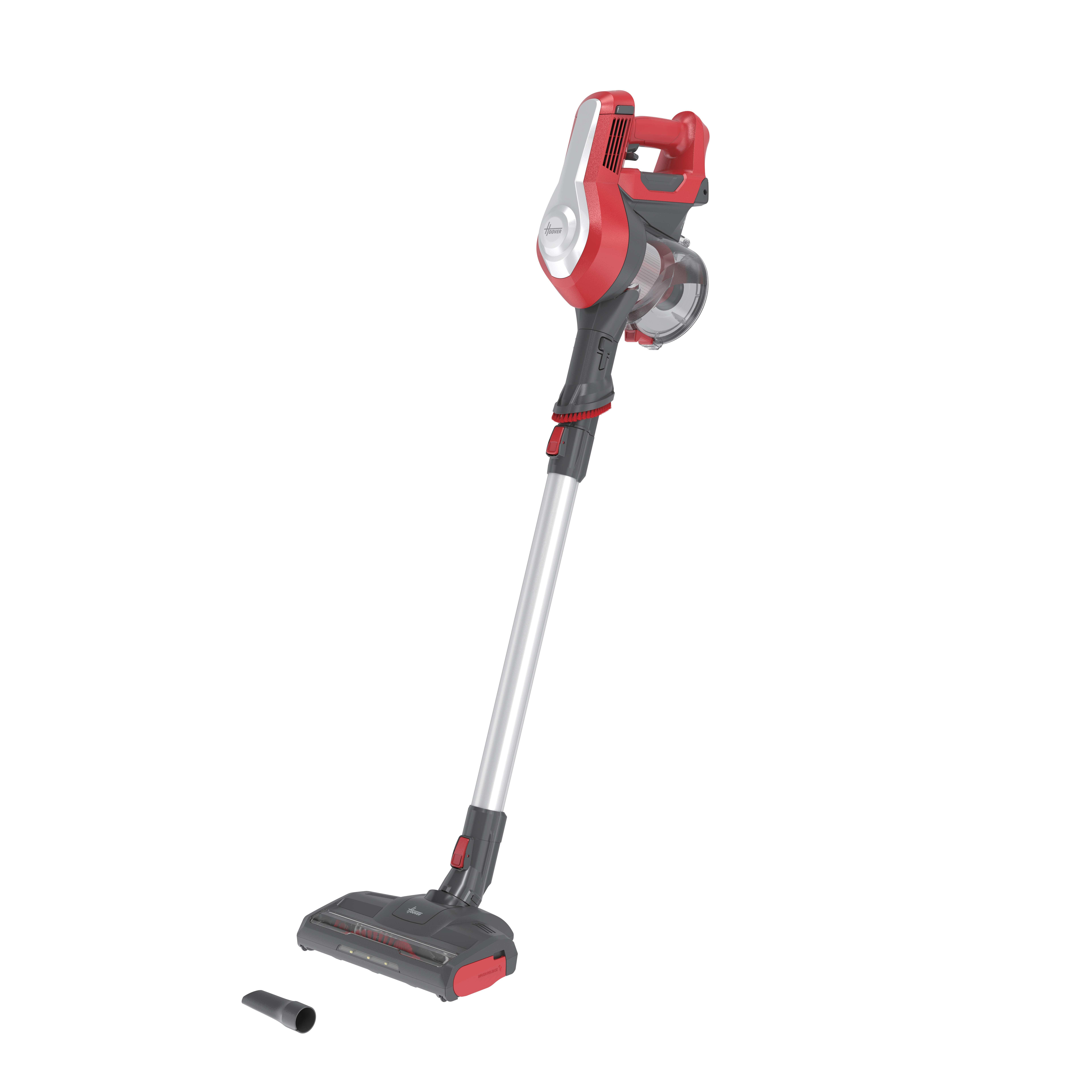 Hoover HF122RH 011 Stick vacuum Battery Dry Fabric Bagless 0.9 L 170 W Red, Silver