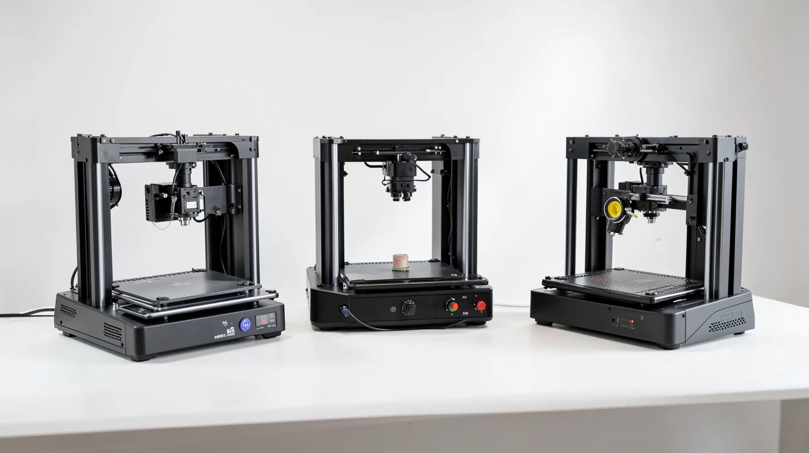 3d printers on a table