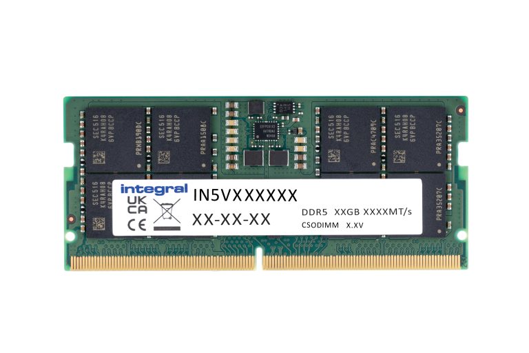 Integral 16GB LAPTOP CSODIMM RAM MODULE DDR5 6400MT/s PC5-51200 CLOCKED UNBUFFERED NON-ECC SODIMM 1.1V 2GX8 CL52 EQV. TO BT0V1AA FOR HP/COMPAQ / HPE
