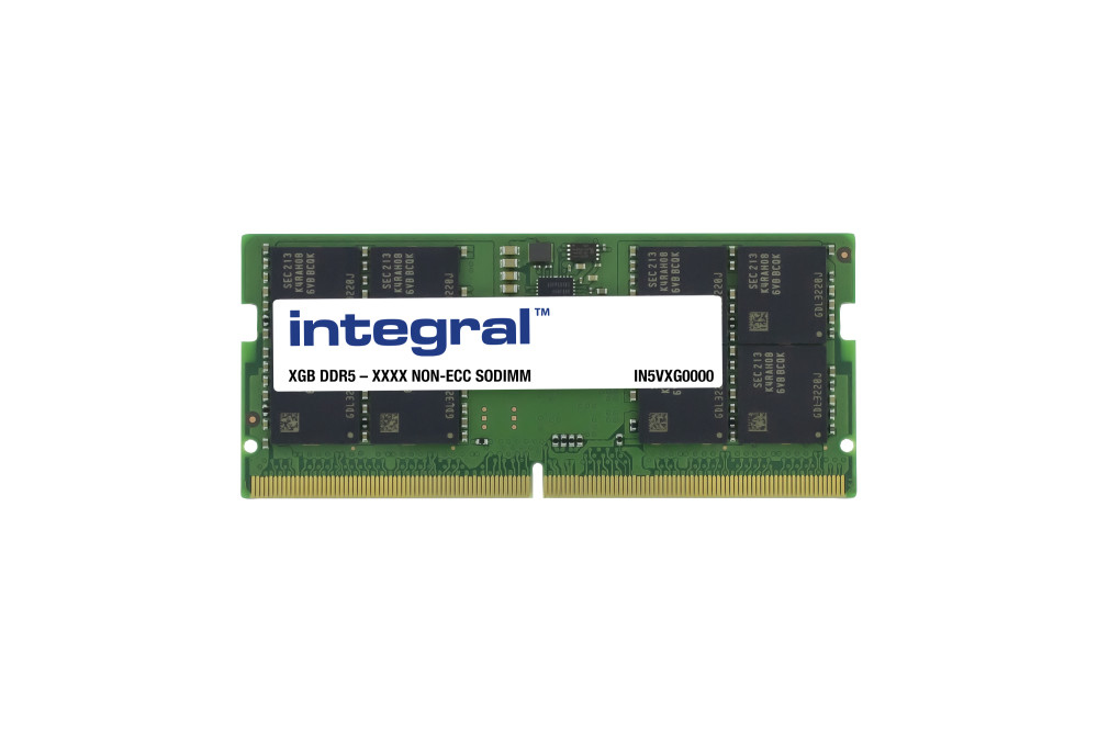 Integral 16GB LAPTOP RAM MODULE DDR5 4800MHz SODIMM PC5-38400 UNBUFFERED NON-ECC 1.1V 2GX8 CL40 EQV. TO HMCG78MEBSA FOR SK HYNIX