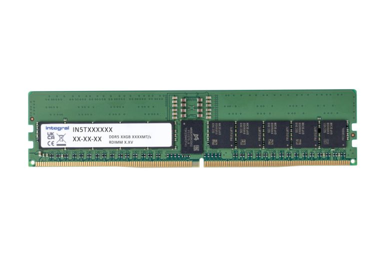 Integral 32GB SERVER RAM MODULE DDR5 5600MT/s PC5-44800 REGISTERED ECC RANK2 1.1V 2Gx8 CL46 EQV. TO MTC20F2085S1RC56BR FOR MICRON