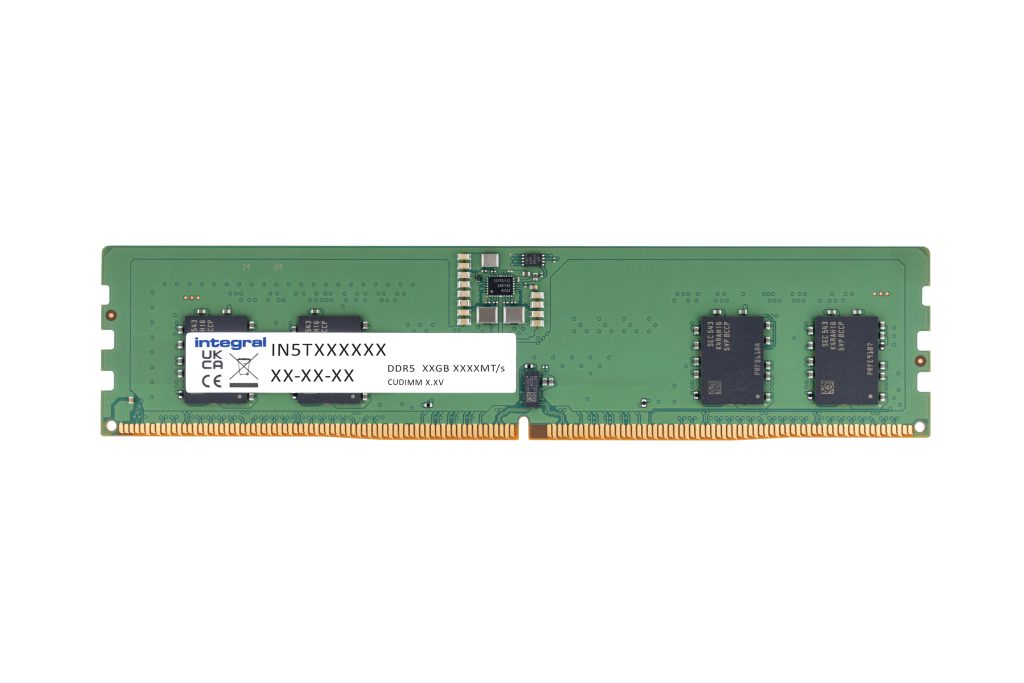 Integral 8GB PC CUDIMM RAM MODULE DDR5 6400MT/s PC5-51200 CLOCKED UNBUFFERED NON-ECC DIMM 1.1V 1GX16 CL52 EQV. TO M333R1GB4PB1-CCP FOR