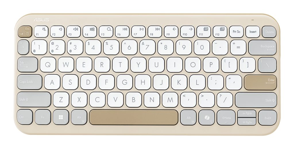 ASUS Marshmallow KW100 keyboard Home Bluetooth QWERTZ German Beige, Grey, White