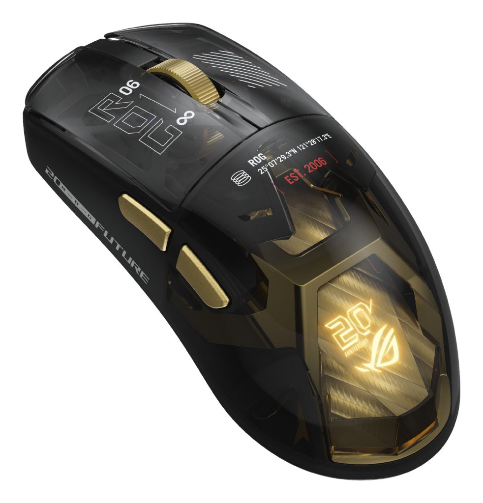 ASUS ROG Harpe II Extreme Edition 20 Gaming mouse Right-hand RF Wireless + Bluetooth + USB Type-A Optical 65000 DPI