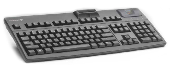 CHERRY G83-14601LPAEU-2 Biometric Black keyboard USB QWERTY