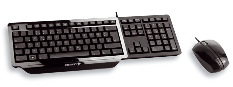 CHERRY INITIAL Desktop Corded + Mouse keyboard Mouse included USB QWERTZ Black