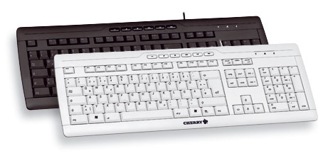 CHERRY eVolution STREAM Corded MultiMedia , Light Grey (DE) keyboard USB + PS/2