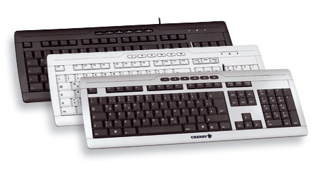 CHERRY eVolution STREAM XT Corded MultiMedia US keyboard USB + PS/2 Silver
