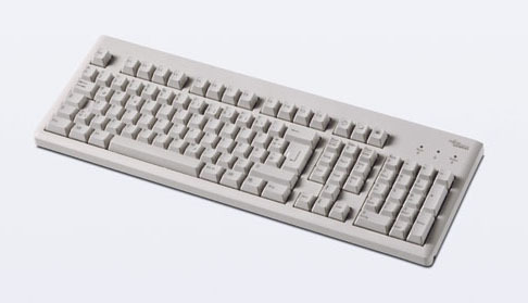 Fujitsu KBPC O DE 105keys PS2 keyboard PS/2 QWERTZ German Ivory