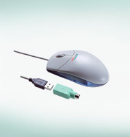 Fujitsu Optical Wheel mouse USB Type-A + PS/2 400 DPI