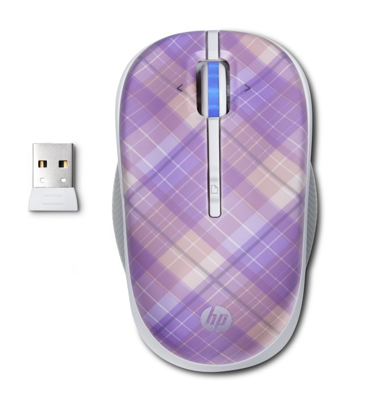 HP 2.4GHz Wireless Optical (Preppy Pink) Mobile mouse RF Wireless 1750 DPI