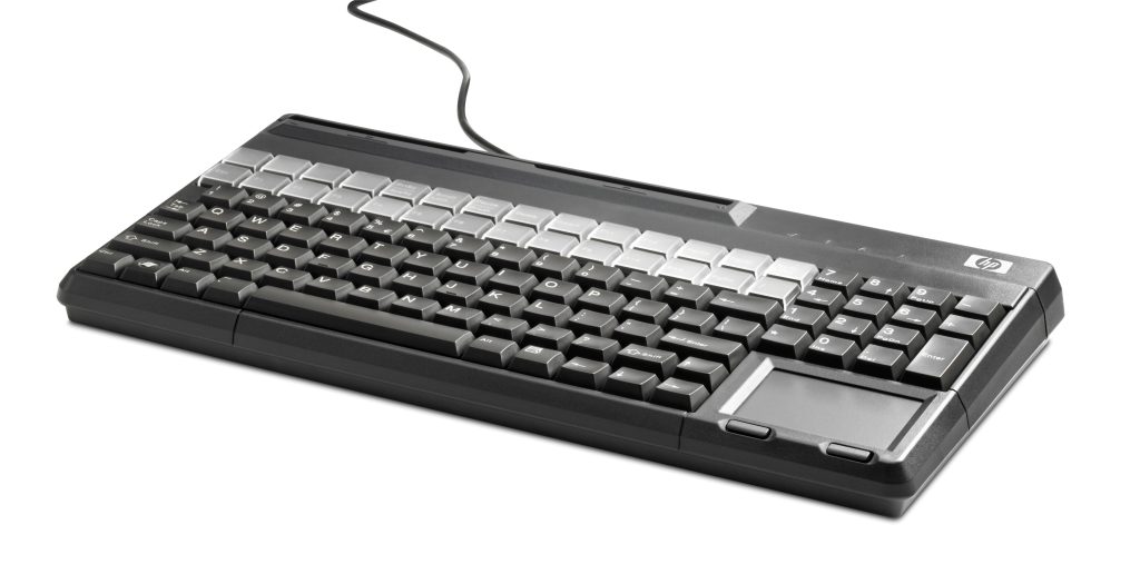 HP POS USB Keyboard with Magnetic Stripe Reader