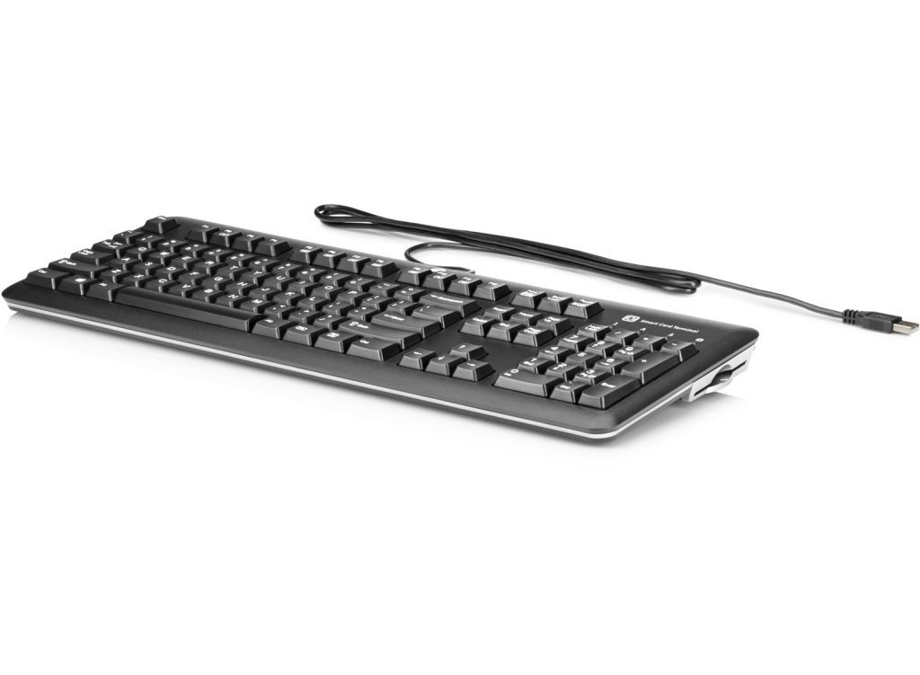 HP USB SmartCard CCID , UK keyboard Black, Silver