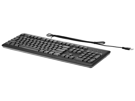 HP USB , DEN keyboard QWERTY Danish Black