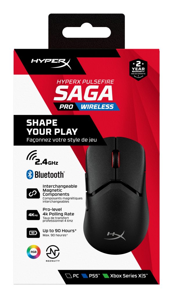 HyperX Pulsefire Saga Pro Wireless Gaming Mouse (Black)