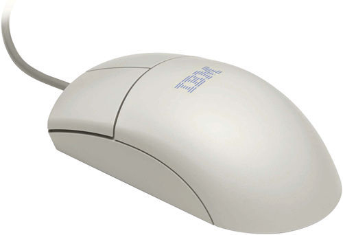 Lenovo 2Btn PS2 white sleek mouse PS/2 Opto-mechanical 400 DPI