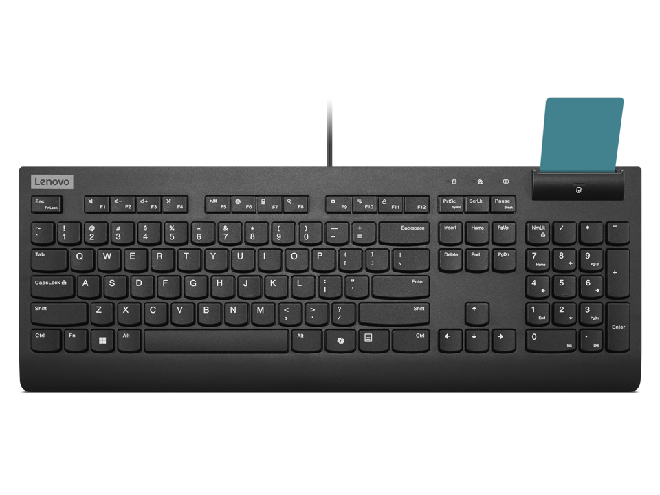 Lenovo Smartcard Wired II keyboard Office USB French Black