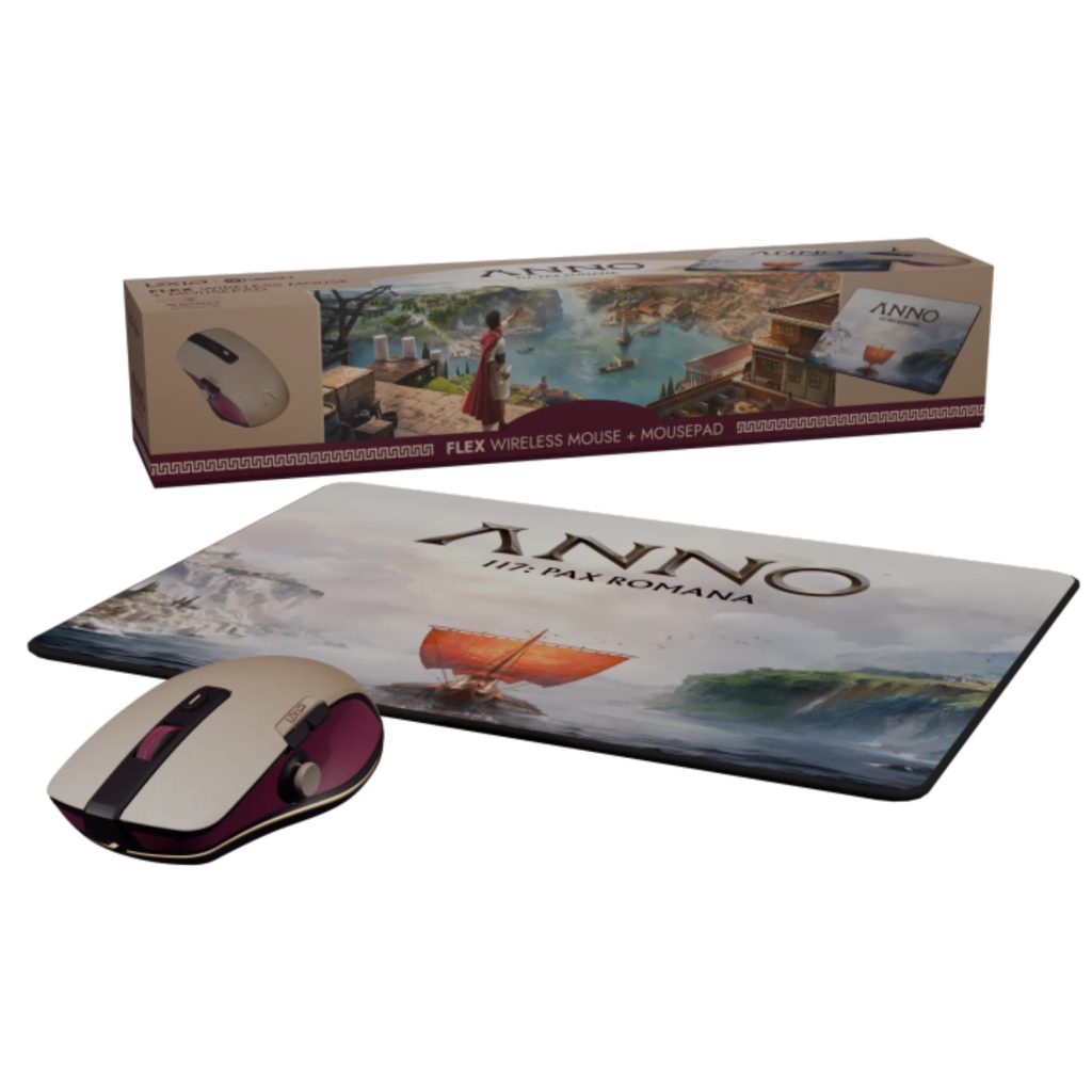 Lexip FLEX MOUSE wireless mouse with 3D joystick and mouse pad – Anno 117 Edition: Pax Romana