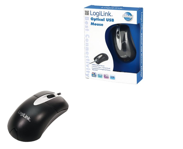 LogiLink optical USB mouse Office Ambidextrous USB Type-A 800 DPI