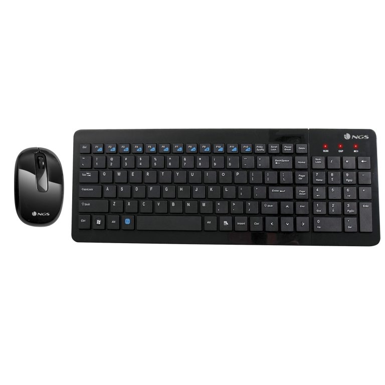 NGS Vetusta Kit keyboard Mouse included RF Wireless Spanish Black