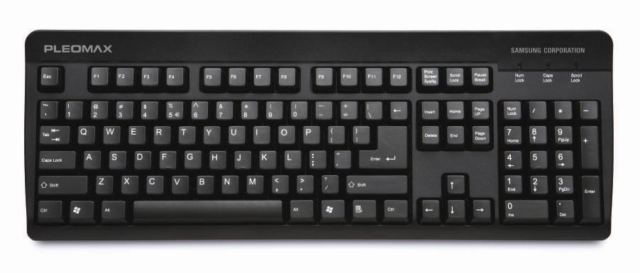 Samsung Pleomax PKB-720 Standart keyboard USB + PS/2 QWERTY Black