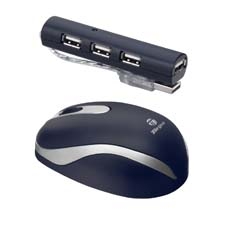 Targus USB 2.0 4 Port Hub & Wireless mouse RF Wireless Optical