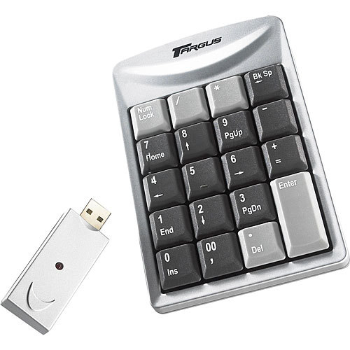 Targus Wireless Stow-N-Go Keypad keyboard USB Silver