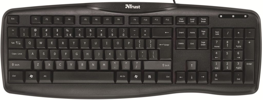 Trust Convex keyboard Office USB QWERTY Black