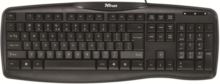 Trust Convex keyboard Office USB QWERTY Black