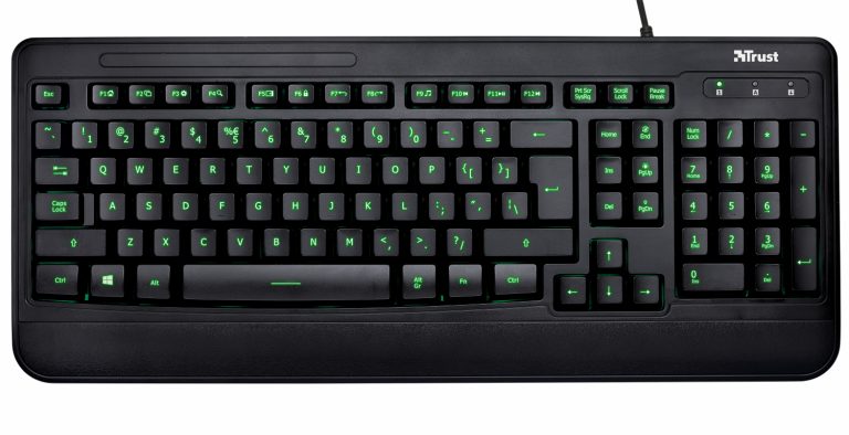 Trust Elight Illuminated DE keyboard Home USB QWERTZ German Black