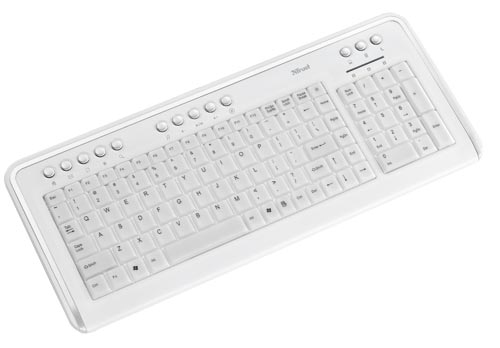 Trust Illuminated KB-1500 UK keyboard USB QWERTY White