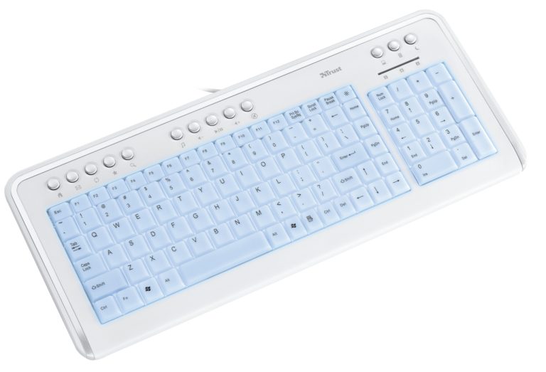 Trust Illuminated KB-1500 keyboard USB QWERTY White