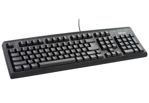 Trust KB-1120 DE keyboard PS/2 Black