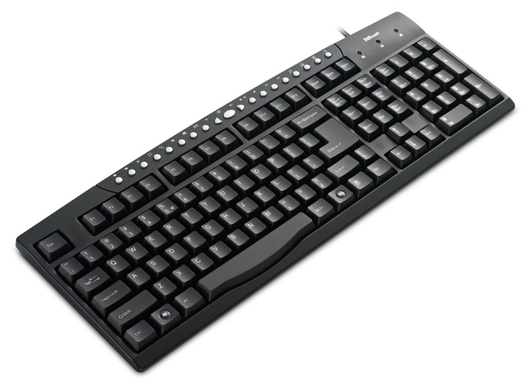 Trust Multimedia keyboard USB + PS/2 QWERTY Black