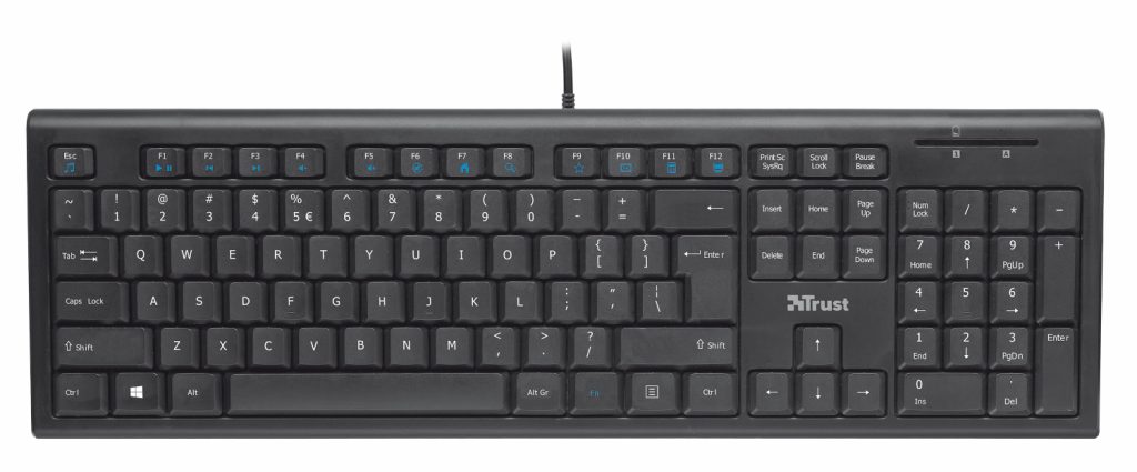 Trust Nola Multimedia UK keyboard Universal USB QWERTY English Black