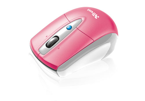 Trust Retractable Laser Mini for Mac - Pink mouse USB Type-A 1600 DPI