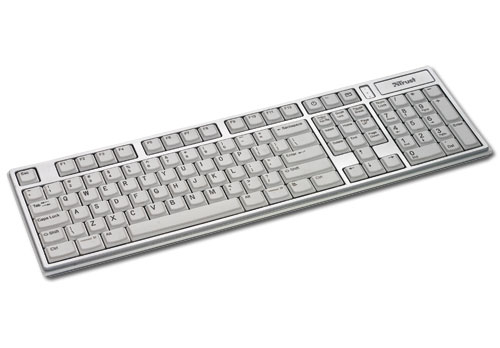 Trust Slimline Design for Mac BE keyboard USB White