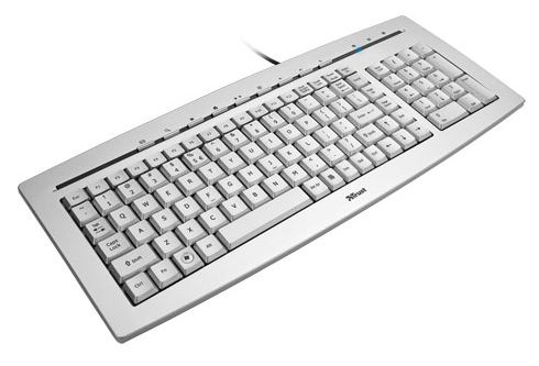 Trust Slimline , FR keyboard USB QWERTY White