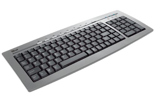 Trust Slimline KB-1400S BE keyboard USB + PS/2 QWERTY Silver