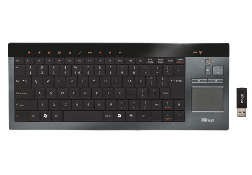 Trust Thinity Wireless Entertainment keyboard RF Wireless Black