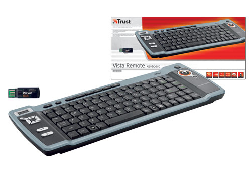 Trust Vista Remote KB-2950 keyboard RF Wireless QWERTY Black